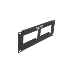 DELOCK patch panel Easy 45 81379 10" 2U 90.5x45.2mm x2 σε μαύρο χρώμα