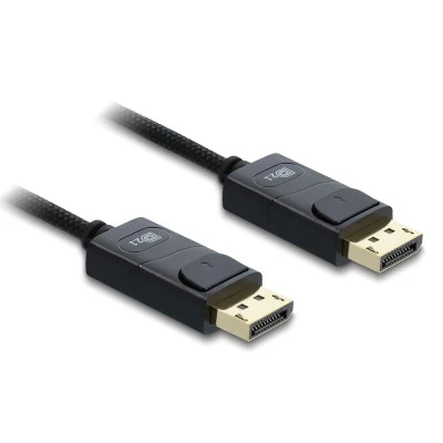 Καλώδιο DELOCK DisplayPort 2.1 81672, 16K/60Hz, 80 Gbps, 2m, μαύρο Καλώδιο DELOCK DisplayPort 2.1 81672, 16K/60Hz, 80 Gbps, 2m, μαύρο