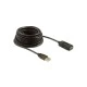 DELOCK καλώδιο USB 2.0 αρσενικό σε θηλυκό 82446, active, 10m, μαύρο