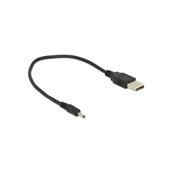 DELOCK καλώδιο USB σε DC 3.0 x 1.1mm 83793, 27cm, μαύρο