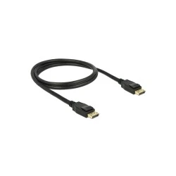 Καλώδιο DELOCK DisplayPort 1.2 83805, 4K/60Hz, 21.6 Gbps, 1m, μαύρο