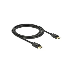 Καλώδιο DELOCK DisplayPort 1.2 83806, 4K/60Hz, 21.6 Gbps, 2m, μαύρο