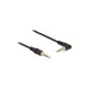 Καλώδιο 3.5mm DELOCK  85613, γωνιακό, 24AWG, gold plated, 2m, μαύρο