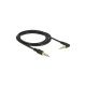 Καλώδιο 3.5mm DELOCK  85613, γωνιακό, 24AWG, gold plated, 2m, μαύρο