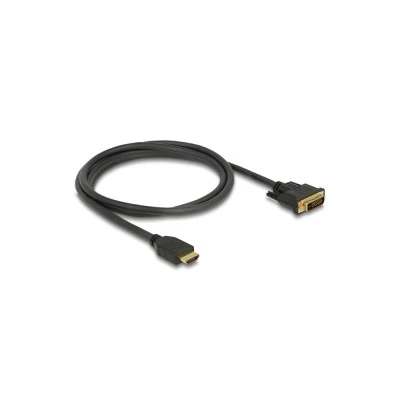 Καλώδιο DELOCK HDMI σε DVI 85653, 2K/60Hz, 7.92 Gbps, 1.5m, μαύρο