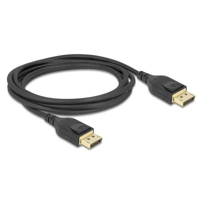 Καλώδιο DELOCK DisplayPort 85660, certified, 8K/60Hz, 32.4 Gbps, 2m, μαύρο