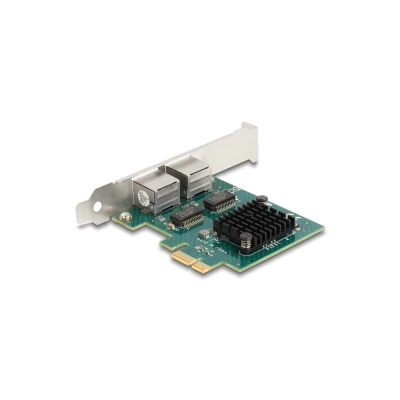 DELOCK κάρτα επέκτασης PCIe x1 σε 2x RJ45 Gigabit 88205, 1000Mbps DELOCK κάρτα επέκτασης PCIe x1 σε 2x RJ45 Gigabit 88205, 1000Mbps