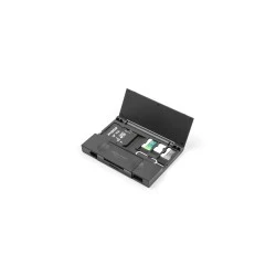 DELOCK card reader 91014 για SD & micro SD, με θήκη, USB/USB-C, 5Gbps, μαύρο