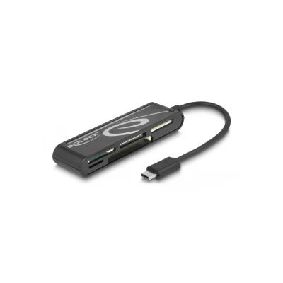 DELOCK card reader 91739 για micro SD/SD/CF/MS/xD, USB-C, μαύρο