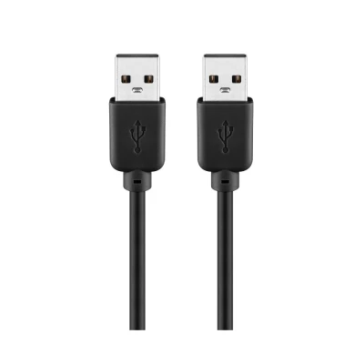 Καλώδιο GOOBAY USB 2.0 Type A 93593 copper μαύρο μήκους 1.8m κατάλληλο για συγχρονισμό και φόρτιση