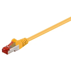 Καλώδιο GOOBAY S/FTP (PiMF) CAT6 CCA AWG 27/7 κίτρινο μήκους 0.25m