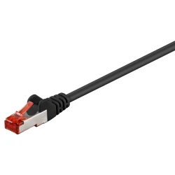 Καλώδιο GOOBAY S/FTP (PiMF) CAT6 CCA AWG 27/7 μαύρο μήκους 0.5m