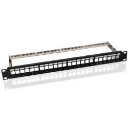 GOOBAY Keystone patch panel 95743 19"/1U, 24x ports μαύρo με αριθμημένες θύρες για καλύτερη οργάνωση