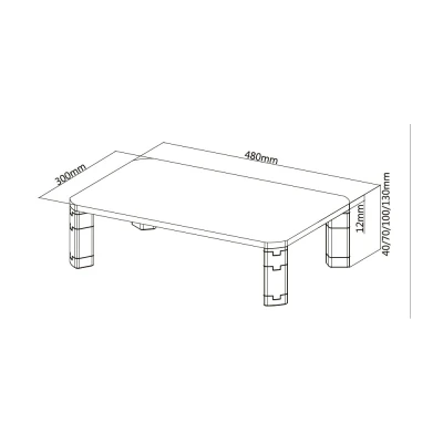 BRATECK Επιτραπέζια βάση AMS-6 για οθόνη 17"-32", 20kg