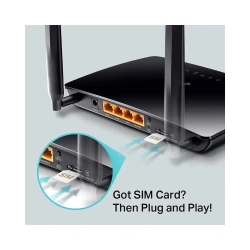 Router TP-LINK wireless Archer MR400 4G LTE AC1200 Dual Band Ver. 2.0 με ενσωματωμένη υποδοχή SIM