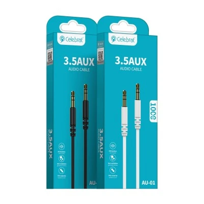 Καλώδιο ήχου 3.5mm CELEBRAT AU-01, AUX, 1m, μαύρο