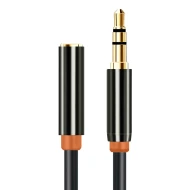 Καλώδιο προέκτασης ήχου 3.5mm CABLETIME CT-AV311-P11FG, gold plated, 1.5m, μαύρο