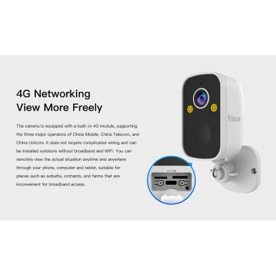 Smart ηλιακή κάμερα VSTARCAM BG55 με ανάλυση 3MP, 4G, υποστήριξη SD, μπαταρία 5000mAh και στεγανότητα IP66