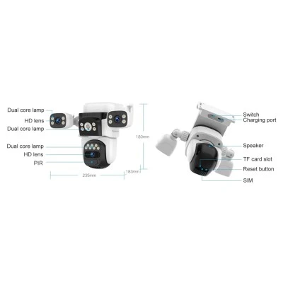Smart ηλιακή κάμερα VSTARCAM BG621SR με triple lens, ανάλυση 2MP, 4G, περιστροφή PTZ, υποστήριξη SD και στεγανότητα IP66 Smart ηλιακή κάμερα VSTARCAM BG621SR με triple lens, ανάλυση 2MP, 4G, περιστροφή PTZ, υποστήριξη SD και στεγανότητα IP66