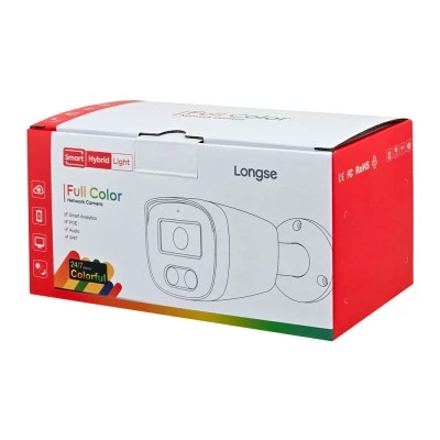 IP κάμερα ασφαλείας LONGSE BMSCKL5RC-28PM με μικρόφωνο, ανάλυση 5MP, φακό 2.8mm, PoE και στεγανότητα IP67