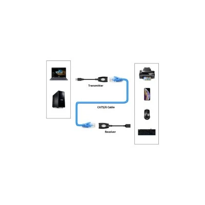 POWERTECH αντάπτορας CAT 5/5a/6 σε USB CAB-N098, μαύρος