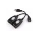 POWERTECH αντάπτορας CAT 5/5a/6 σε USB CAB-N098, μαύρος