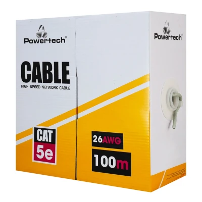 POWERTECH καλώδιο δικτύου CAB-N287, Cat 5e U/UTP, CCA, 26AWG, 100m, γκρι