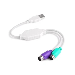 POWERTECH καλώδιο USB σε 2x PS2 θηλυκό CAB-U047, 0.20m, λευκό