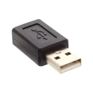 Αντάπτορας POWERTECH  USB 2.0A (M) σε Mini USB (F) μαύρο