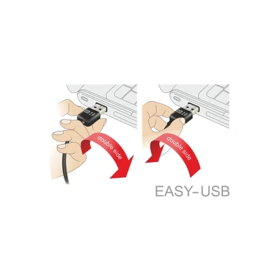 Καλώδιο POWERTECH CAB-U136 USB σε USB Micro-B 90° Dual Easy USB 0.5m