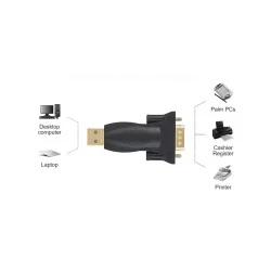 POWERTECH αντάπτορας USB 2.0 σε RS232 CAB-U152, PL2303TA, μαύρος