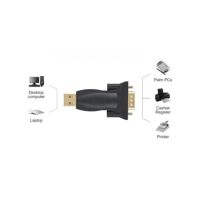 POWERTECH αντάπτορας USB 2.0 σε RS232 CAB-U152, PL2303TA, μαύρος