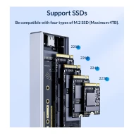 ORICO θήκη για Μ.2 SSD CM2C3-GY-BP, 6Gbps, έως 4TB, γκρι