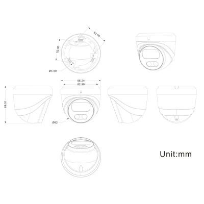 IP κάμερα ασφαλείας LONGSE CMSB-2FCV2RC-28PMTF με μικρόφωνο, ανάλυση 2MP, φακό 2.8mm, PoE και στεγανότητα IP67