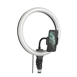 Φωτιστικό δαχτυλίδι LED CRZB12-B01 12" χωρίς τρίποδα με 3 χρώματα φωτισμού strong, warm, mix και ενσωματωμένο χειριστήριο