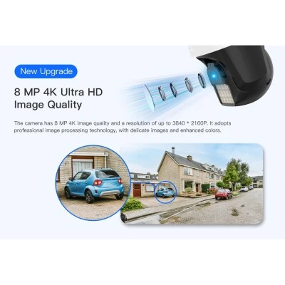 Smart κάμερα εξωτερικού χώρου VSTARCAM CS610Q με ανάλυση 4K/8MP, WiFi, περιστροφή PTZ, υποστήριξη SD και στεγανότητα IP66