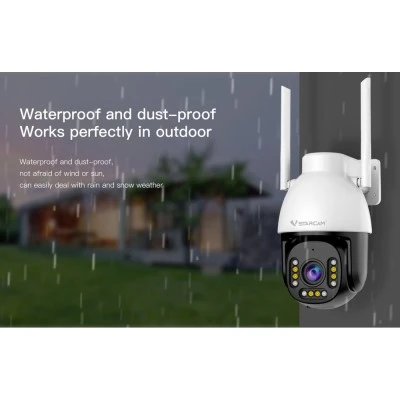 Smart κάμερα εξωτερικού χώρου VSTARCAM CS611Q-X5 με ανάλυση 4MP, WiFi, περιστροφή PTZ, zoom 5x, υποστήριξη SD και στεγανότητα IP66