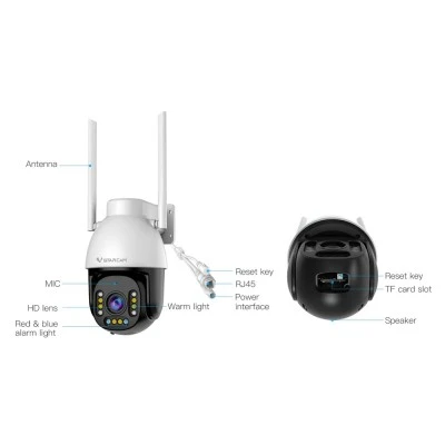 Smart κάμερα εξωτερικού χώρου VSTARCAM CS611Q-X5 με ανάλυση 4MP, WiFi, περιστροφή PTZ, zoom 5x, υποστήριξη SD και στεγανότητα IP66