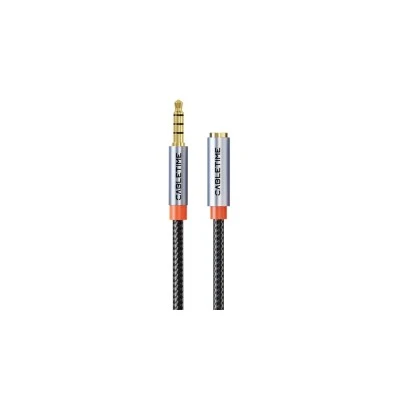 CABLETIME καλώδιο προέκτασης ήχου 3.5mm CT-AE35M, gold plated, 3m, μαύρο CABLETIME καλώδιο προέκτασης ήχου 3.5mm CT-AE35M, gold plated, 3m, μαύρο