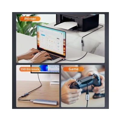CABLETIME καλώδιο προέκτασης USB CT-AMAF1, 5Gbps, 2m, μαύρο