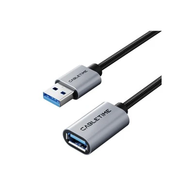 CABLETIME καλώδιο προέκτασης USB CT-AMAF1, 5Gbps, 2m, μαύρο