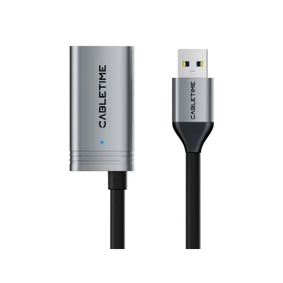 CABLETIME καλώδιο προέκτασης USB CT-AMAFA3, active, 5Gbps, 5m, μαύρο