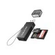 CABLETIME card reader CT-ASD3-PB για SD & micro SD, USB, 5Gbps, μαύρο
