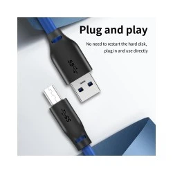 CABLETIME καλώδιο USB σε USB Type B CT-C160-U3-AMBM, 5Gbps, 2m, μπλε