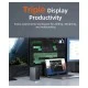 CABLETIME docking station CT-DK181-AG, 16 θυρών, USB-C σύνδεση, 100W PD, 1000Mbps, MST, γκρι