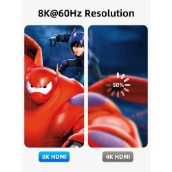 Καλώδιο CABLETIME HDMI 2.1 CT-HM8K με Ethernet, 8K/60Hz, 48 Gbps, 2m, μαύρο