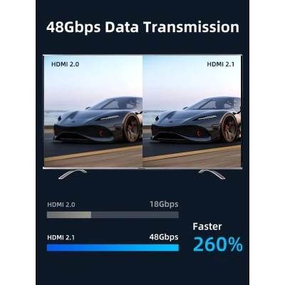 Καλώδιο CABLETIME HDMI 2.1 CT-HM8K με Ethernet, 8K/60Hz, 48 Gbps, 3m, μαύρο