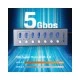 CABLETIME USB hub CT-HUBU7-AG, 7x θυρών, 5Gbps, USB σύνδεση, 1m, γκρι