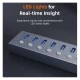 CABLETIME USB hub CT-HUBU7-AG, 7x θυρών, 5Gbps, USB σύνδεση, 1m, γκρι