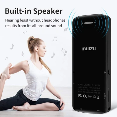 MP3 player RUIZU D50 με οθόνη 1.8", 16GB, Bluetooth, ελληνικό μενού, μαύρο